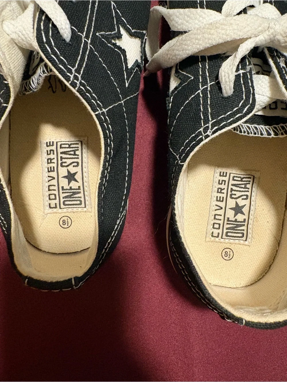 Converse Women's Black and White Low-Top Canvas Sneakers